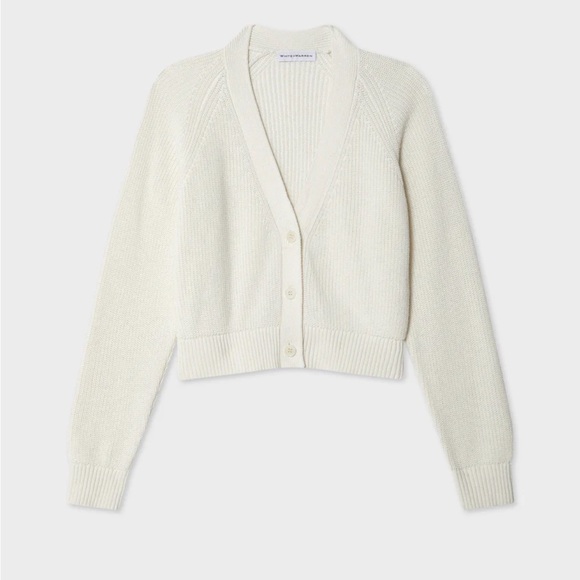 White + Warren Ivory Button-Up Cardigan - Picture 2 of 9